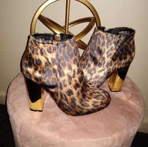 Velvet high heel booties